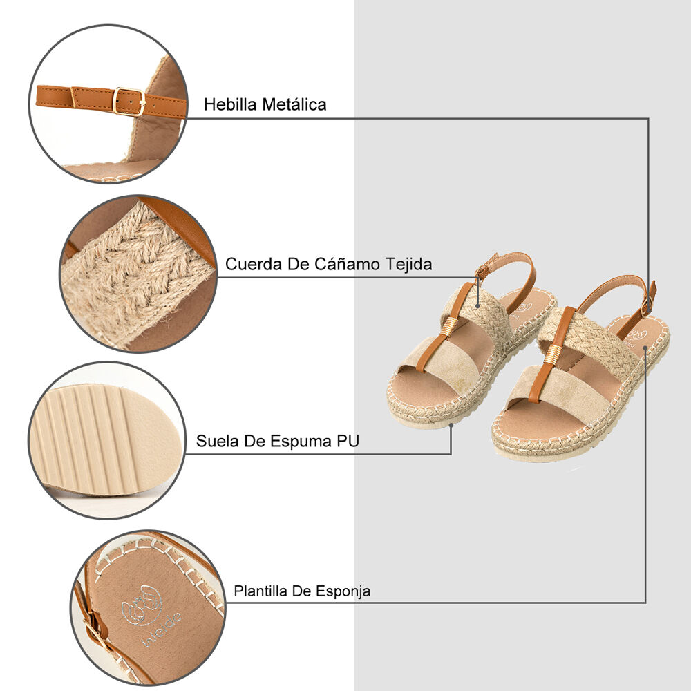 Sandalia Casual De Moda Plana Mujer Weide Qiu362 image number 8.0