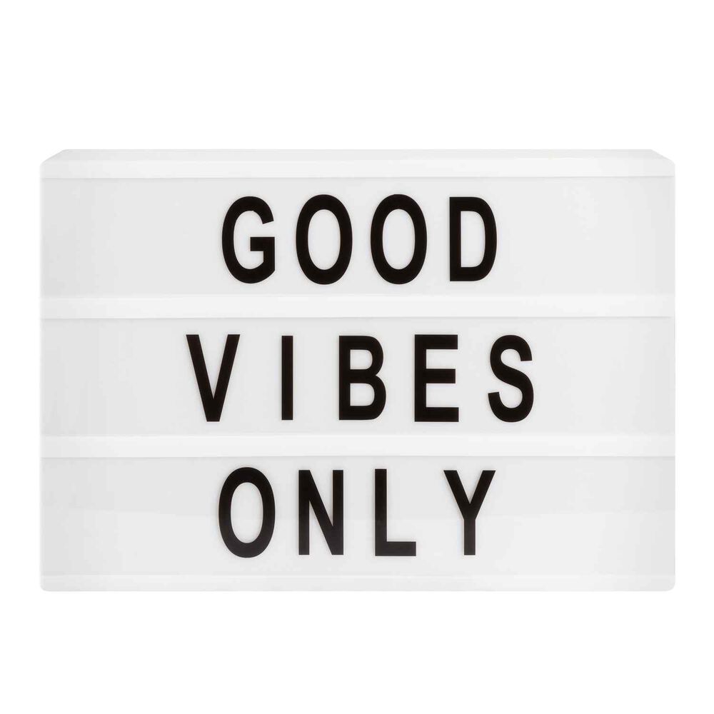 Pizarra Led Light Negro Box Con Letras 3 Lineas 22x30 Vgo image number 0.0
