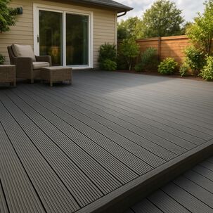 Pack De 5 Deck Exterior Wpc Color Gris Oscuro