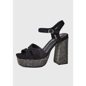 Sandalia Liya Negro Brillante