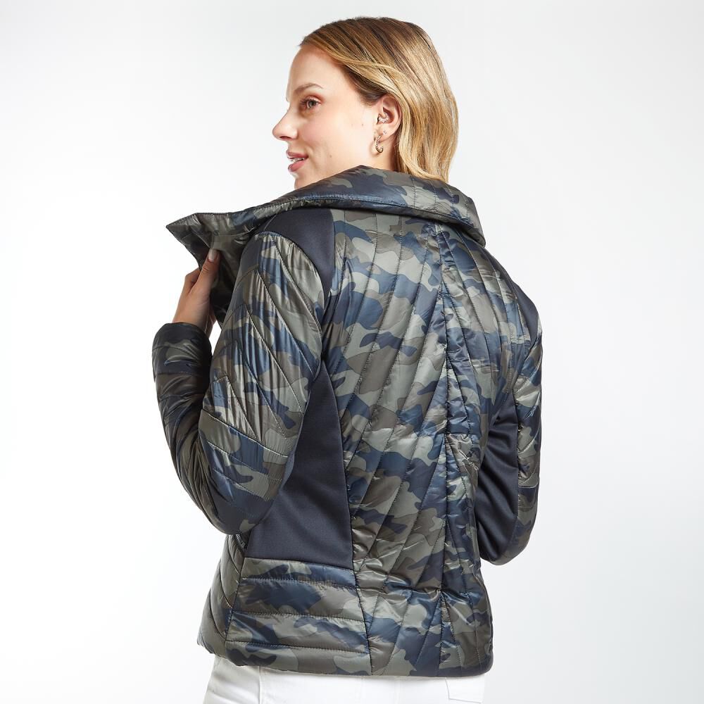 Parka Regular Cuello Alto Cierre Cruzado Mujer Kimera image number 3.0