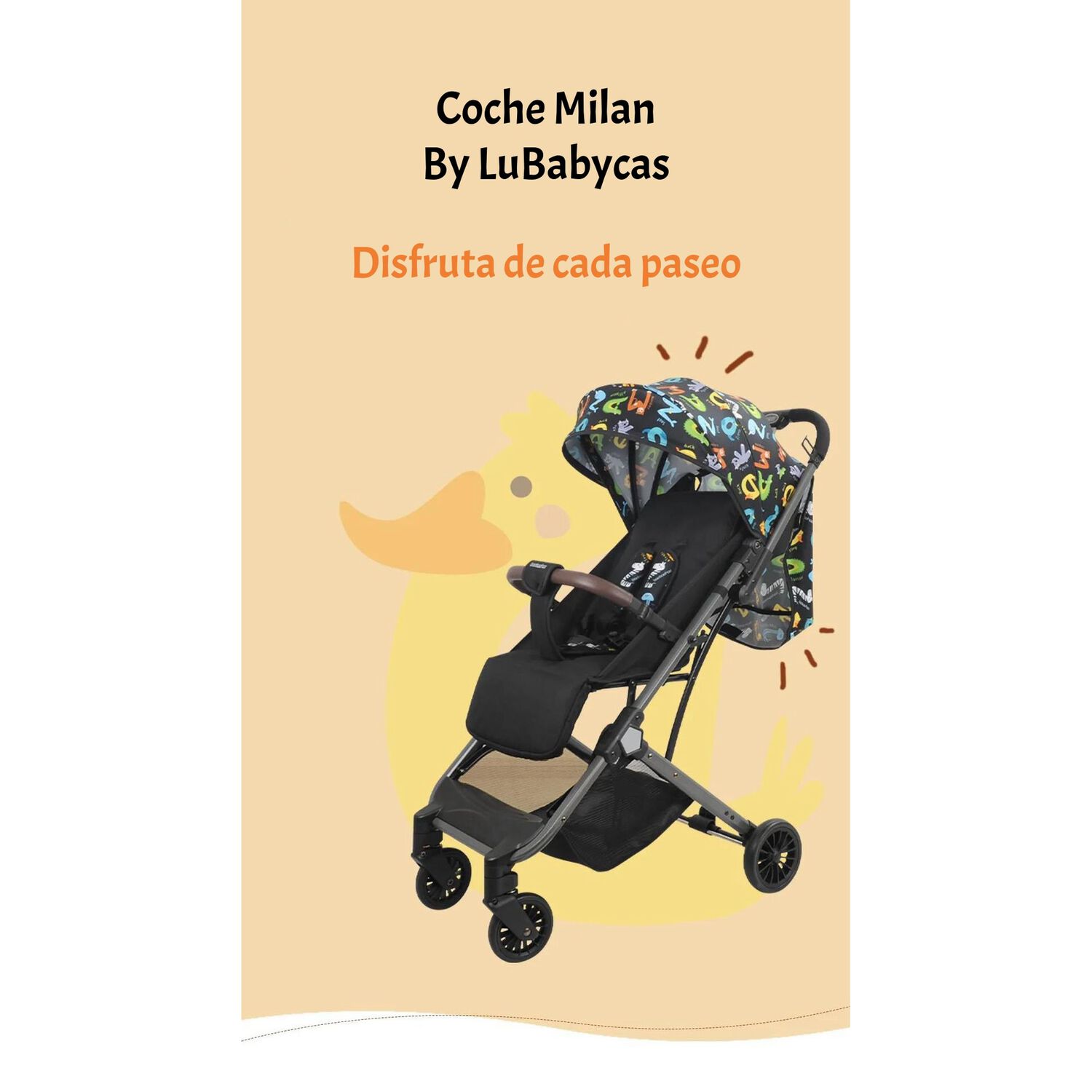 Coche De Paseo Tipo Maleta 0-3 A&ntilde;os Milan Gris By Lubabycas image number 1.0
