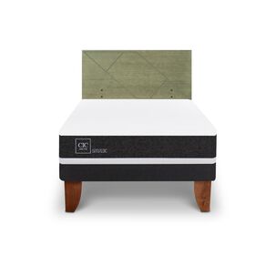 Cama Europea Cic Ortopedic / 1.5 Plazas / Base Normal + Respaldo
