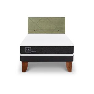 Cama Europea Cic Ortopedic / 1.5 Plazas / Base Normal + Respaldo