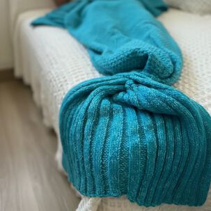 Manta Tejida Estilo Sirena Xl | Suave, C&aacute;lida Y Decorativa