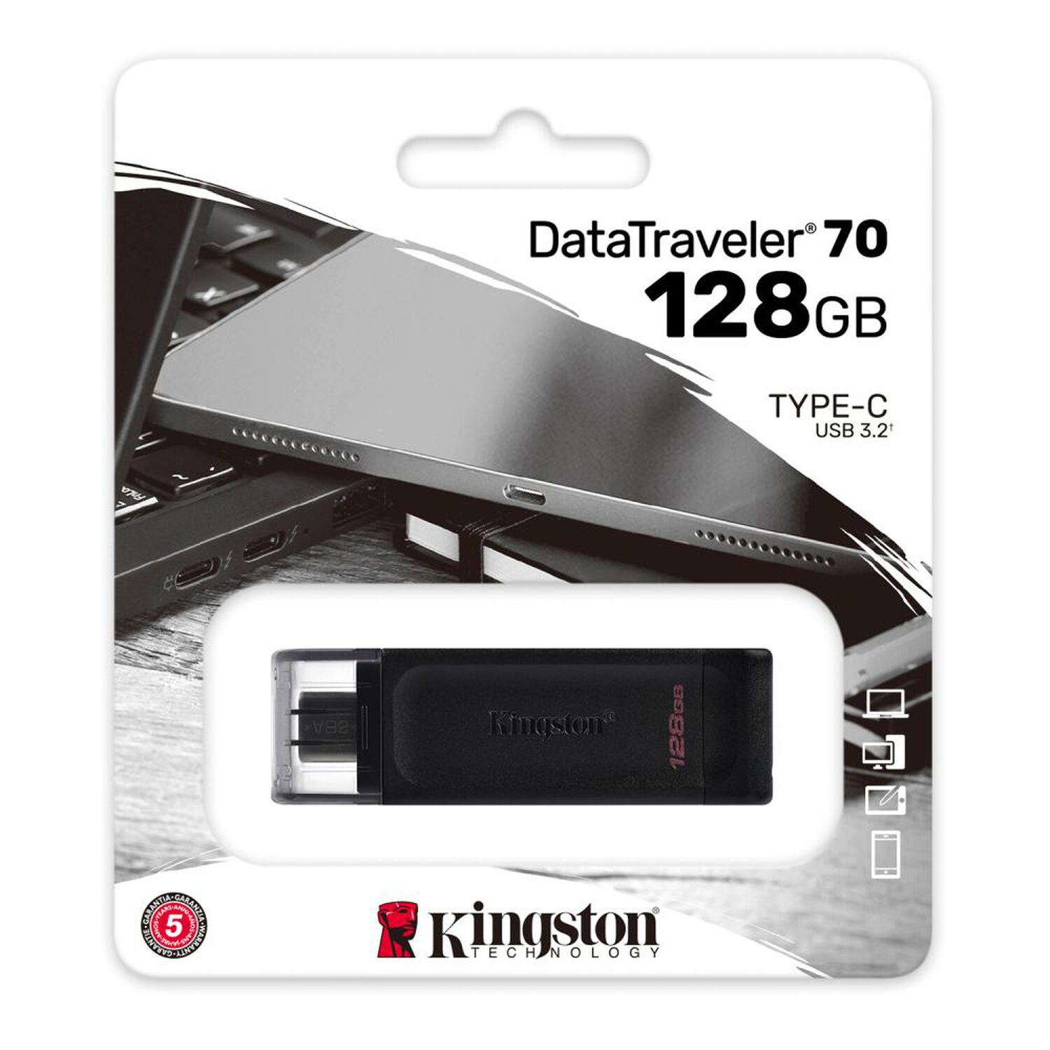 Pendrive Kingston DT70 128 GB image number 1.0