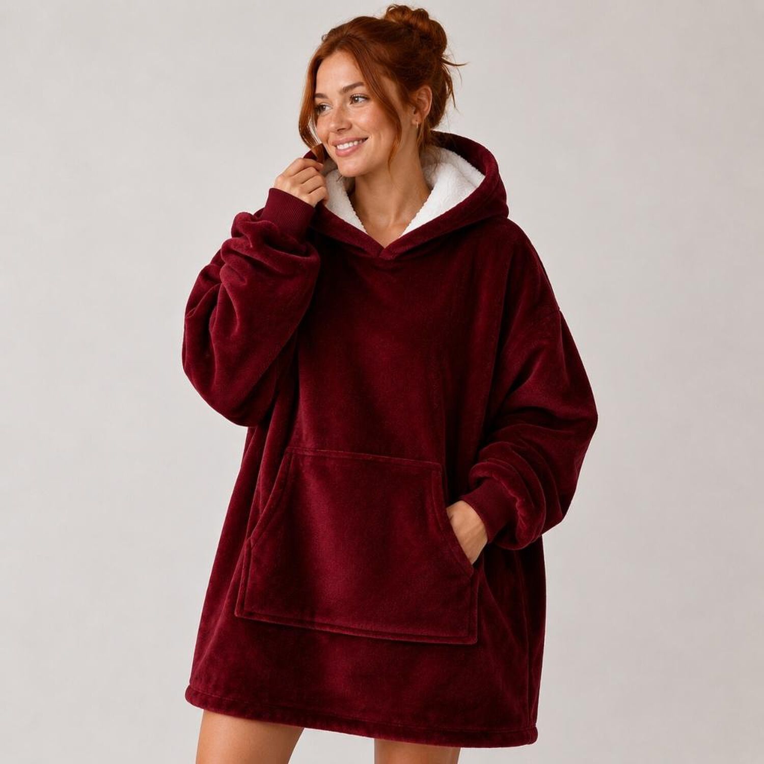 Poleron Felpa Capucha Manta Polar Invierno Unisex Talla Unic image number 26.0