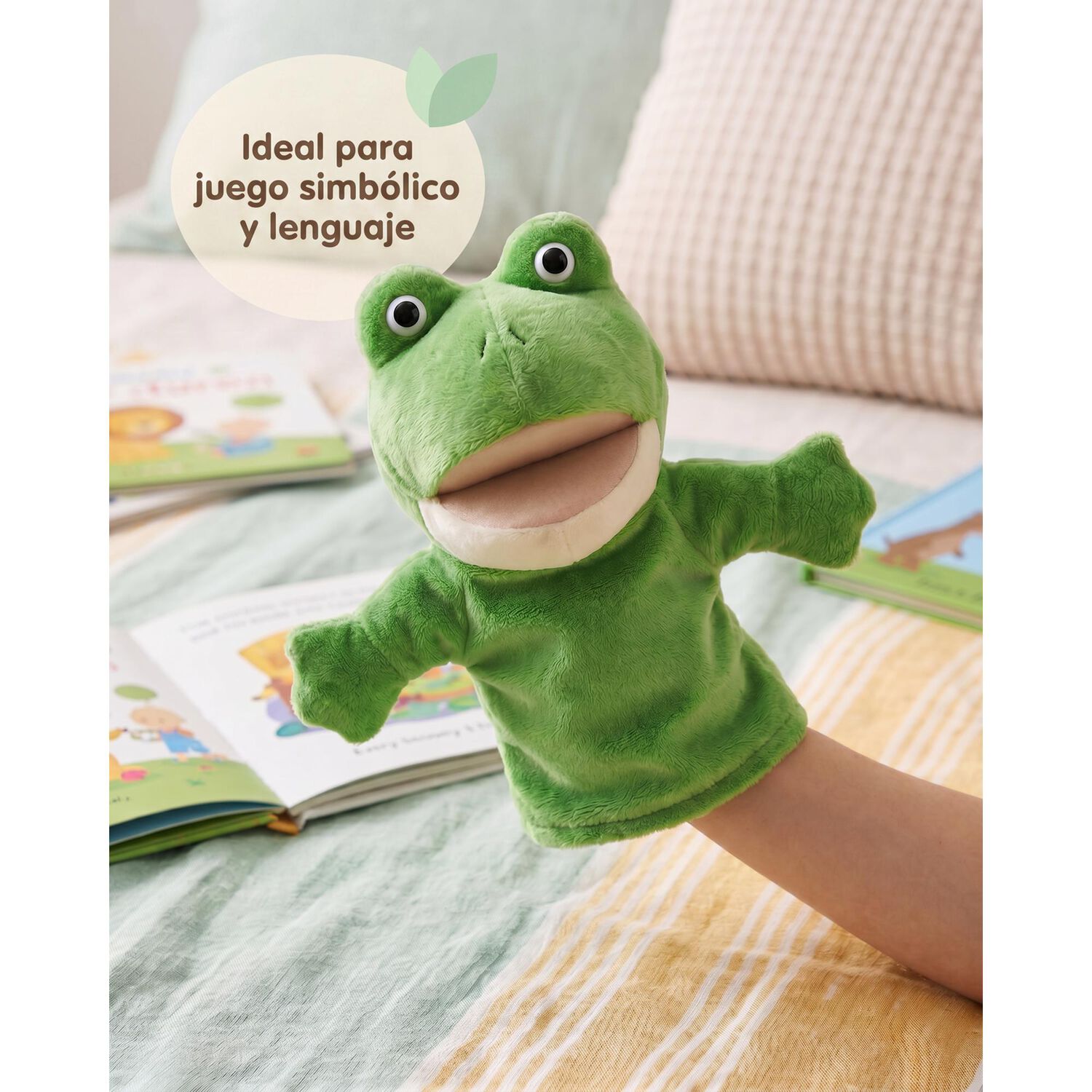 Peluche Titere Animal Zorro Vaca Leon Oveja Rana Lobo image number 28.0