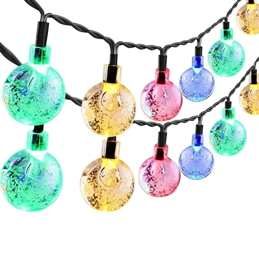 Guirnalda Solar Gotitas Rgb 50 Led Decoracion Jardin 6 Metros image number 0.0