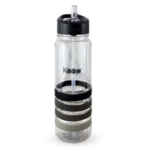 Botella Keep Bandas Colores 750ml Agua Bebidas Negro