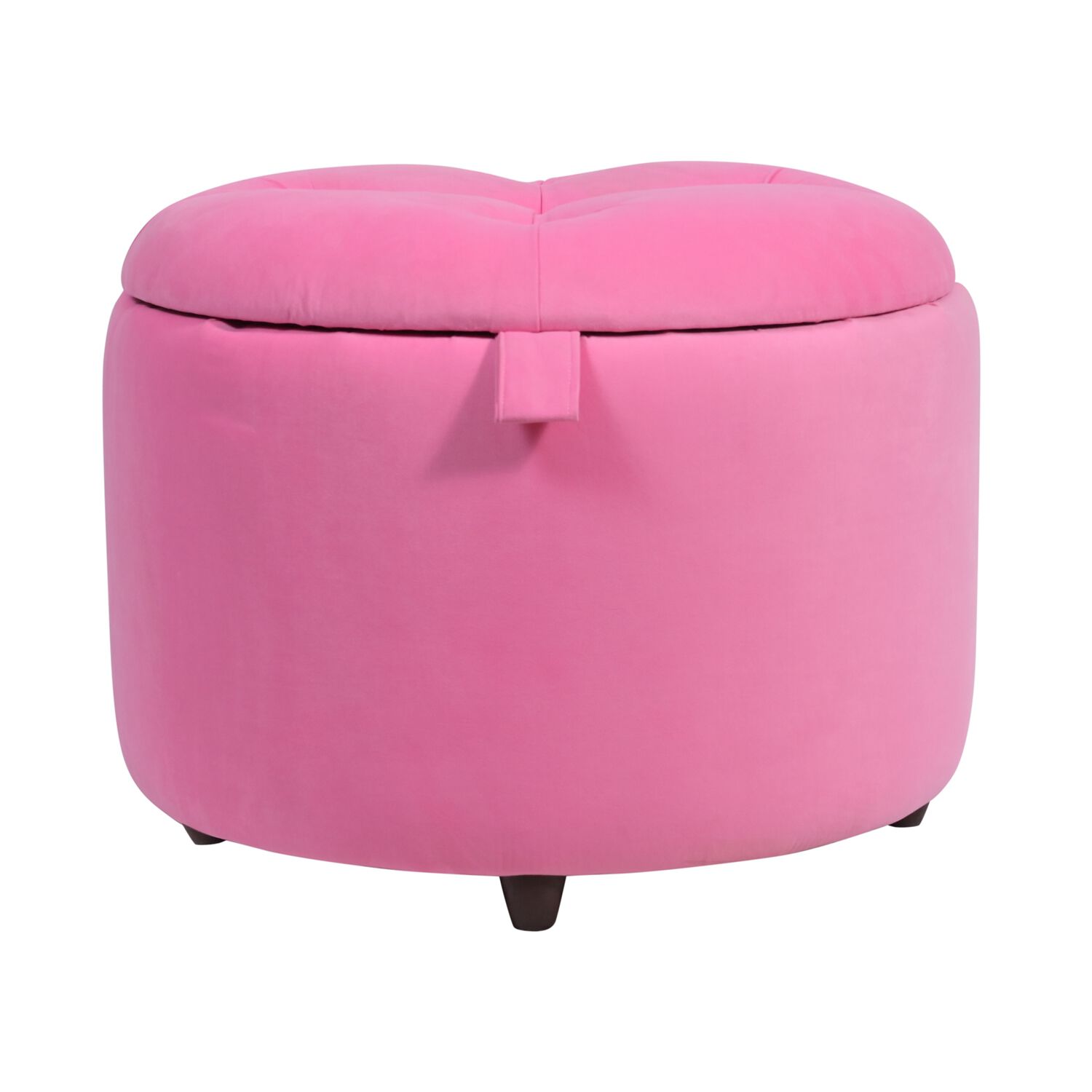 Pouf Ba&uacute;l Zoe Rosado Felpa 60x50x50 Cm M&aacute;xima Design image number 3.0