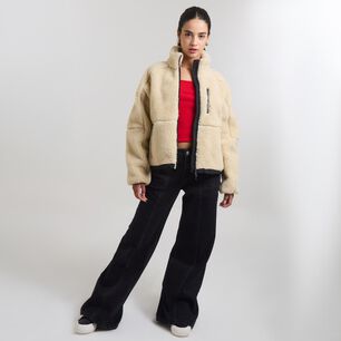 Chaqueta Polar Bonded Cuello Alto Mujer Freedom