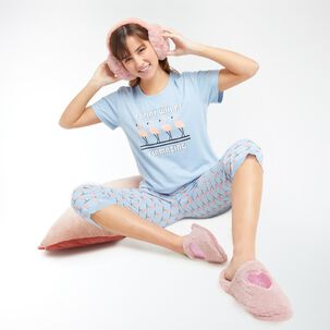 Pijama Capri Manga Corta Mujer Freedom