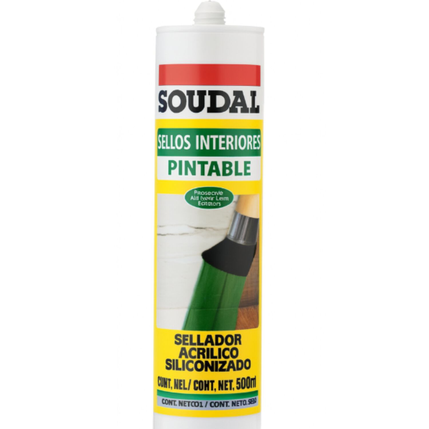 Sellador Acr&iacute;lico Siliconizado Pintable Soudal 300ml image number 3.0