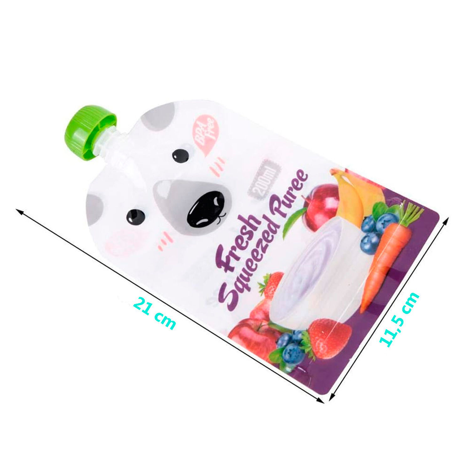 Bolsa De Alimentaci&oacute;n Reutilizable Squeeze Para Papilla Bebe image number 3.0