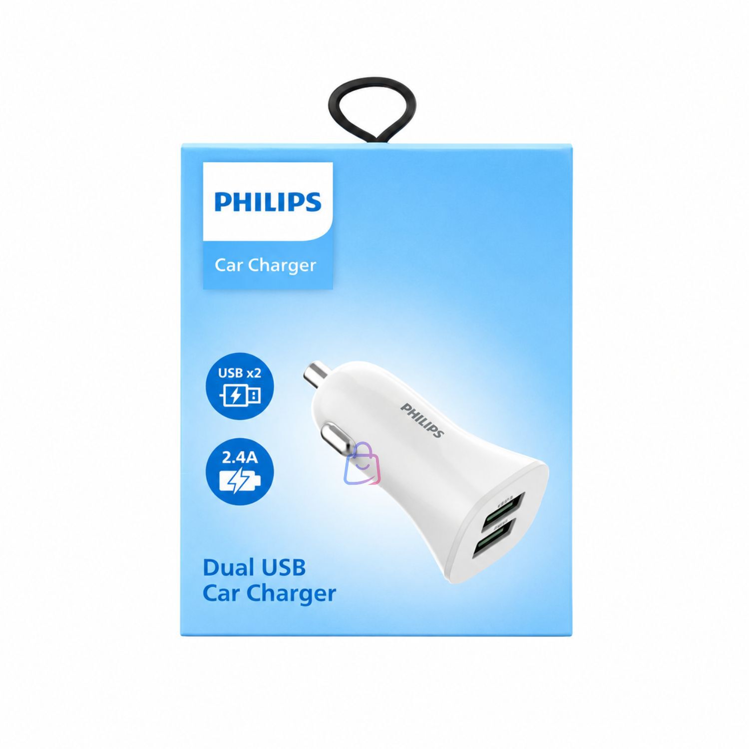 Cargador Auto Philips 12v Blanco 2 Usb 12w - Ps image number 3.0