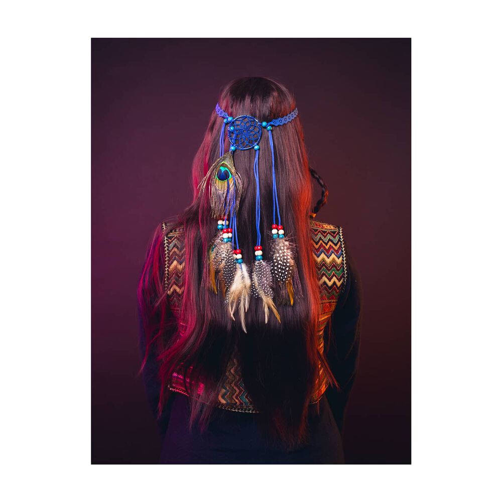 Chaqueta Y Diadema Cintillo Hippie Disfraz Accesorio image number 3.0