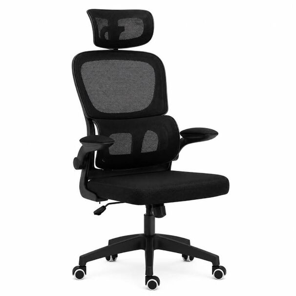 Silla De Escritorio Ergon&oacute;mica Ajustable Mesh Con Respaldo Transpirable Negra