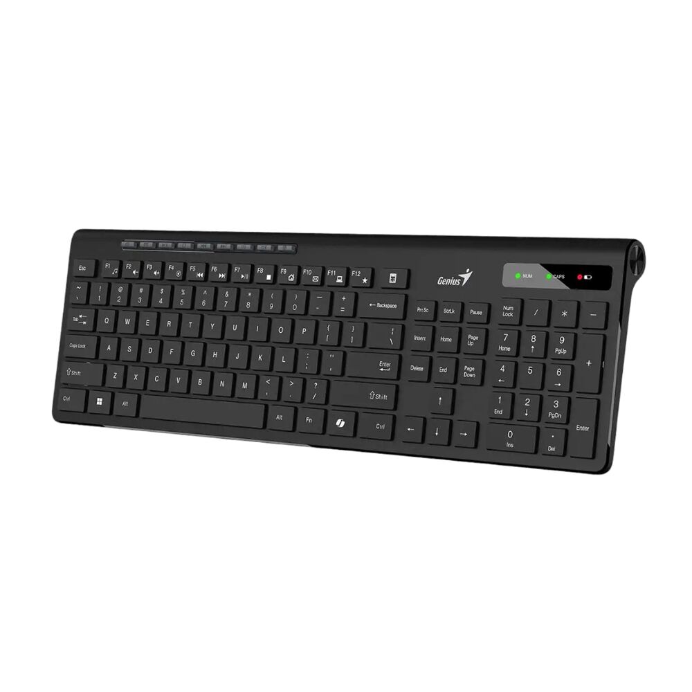 Genius Teclado Multimedia Inalámbrico Slimstar 7230 Ergonómico Español - Negro image number 1.0