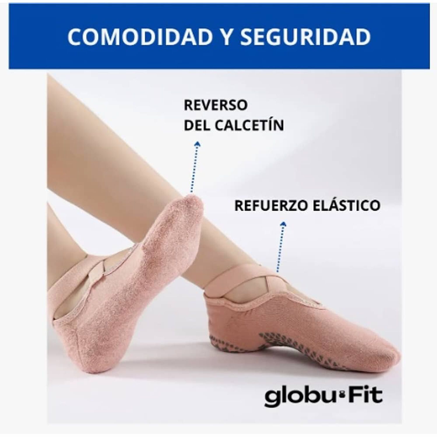 Calcetines Antideslizantes Para Yoga Pilates Set 3 Pares image number 1.0