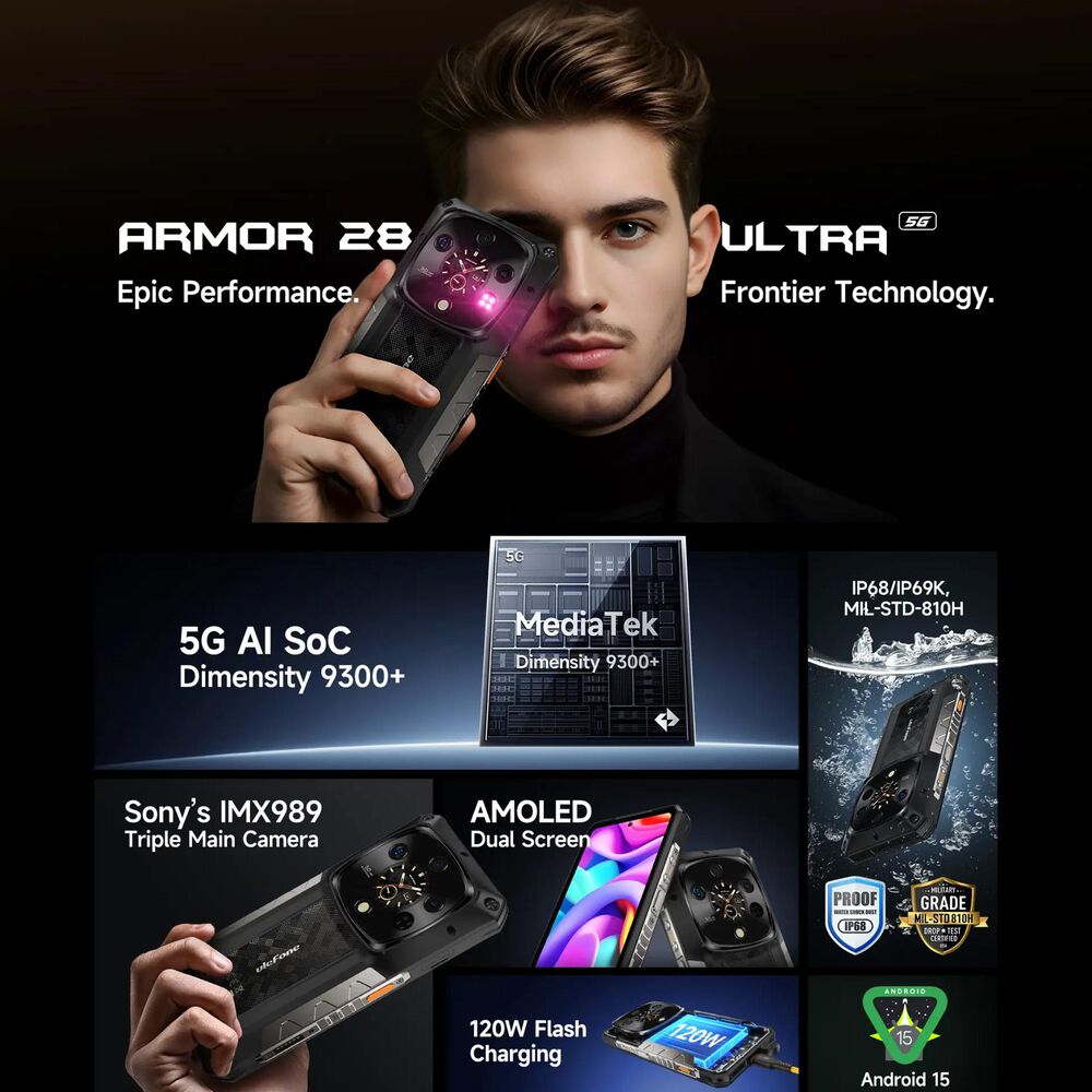Ulefone Armor 28 Ultra - Smartphone 5g Resistente Con Pantalla Amoled image number 2.0