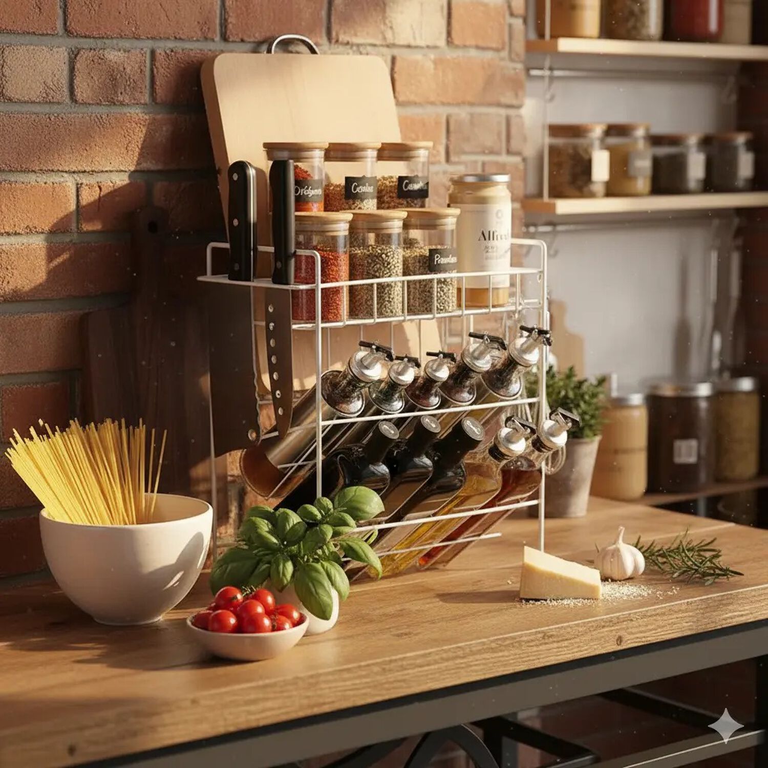 Organizador Rack De Cocina Multifuncional 3 Niveles Color Blanco image number 5.0