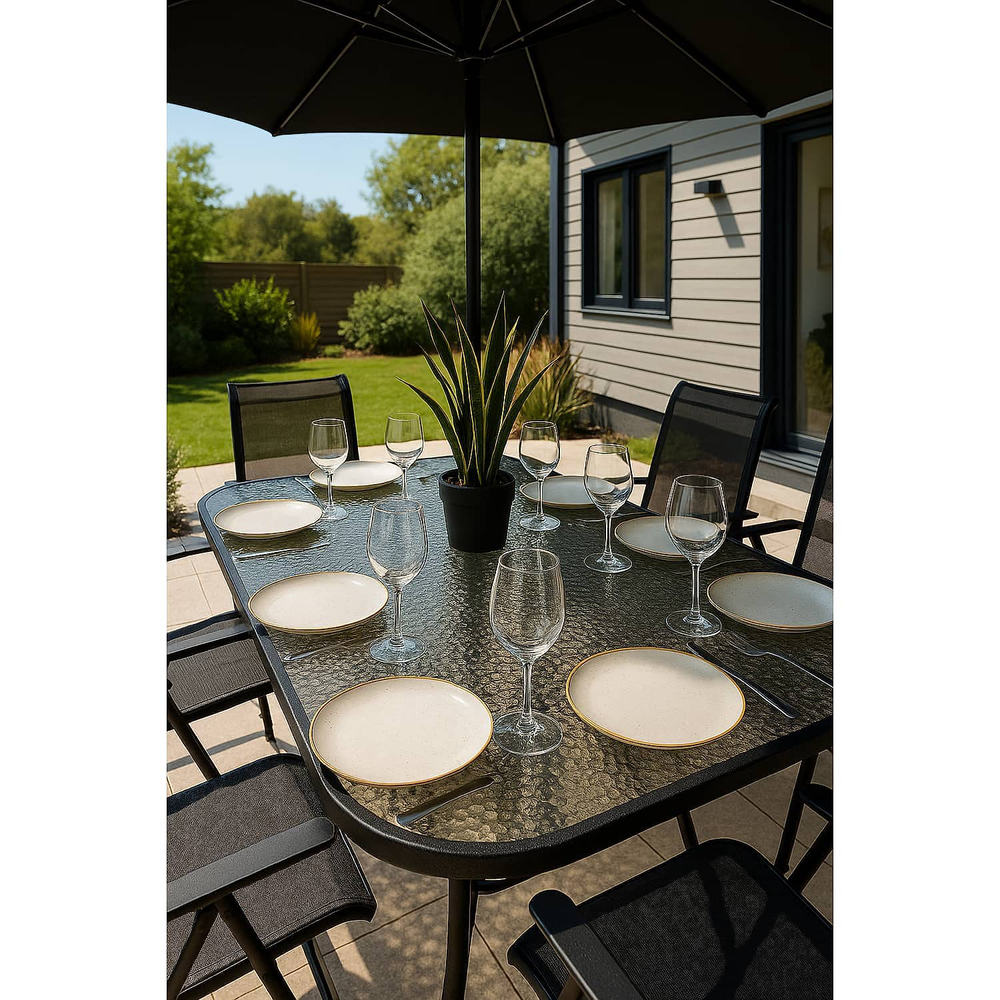 Juego De Terraza Casaideal Garden / 6 Sillas + Quitasol image number 3.0