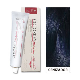 Tinte Permanente Colorkey Millenium Silkey 120gr Azul Grisaceo Cenizador + Oxidante