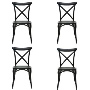 Silla Retro Negra 4 Unidades