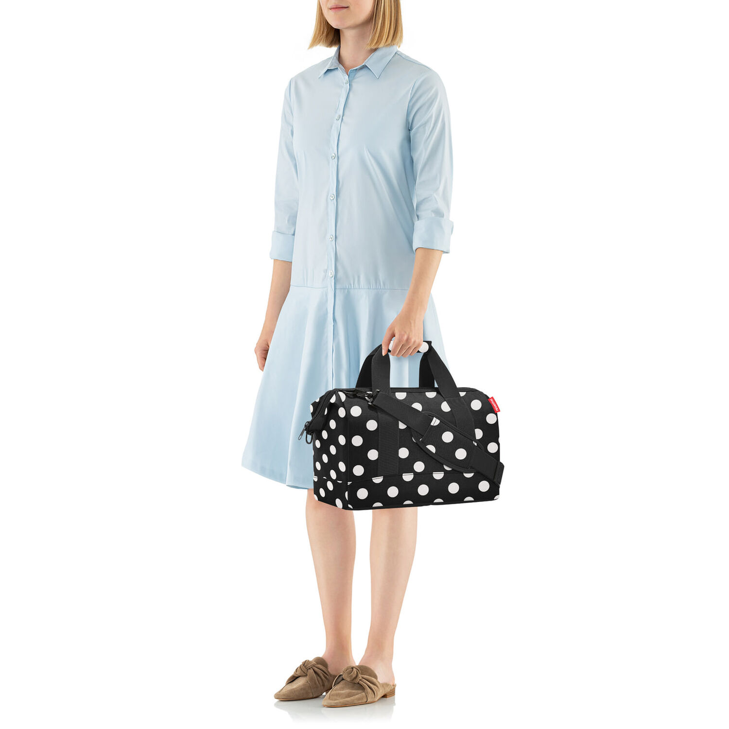 Bolso De Viaje Allrounder M - Dots White image number 5.0