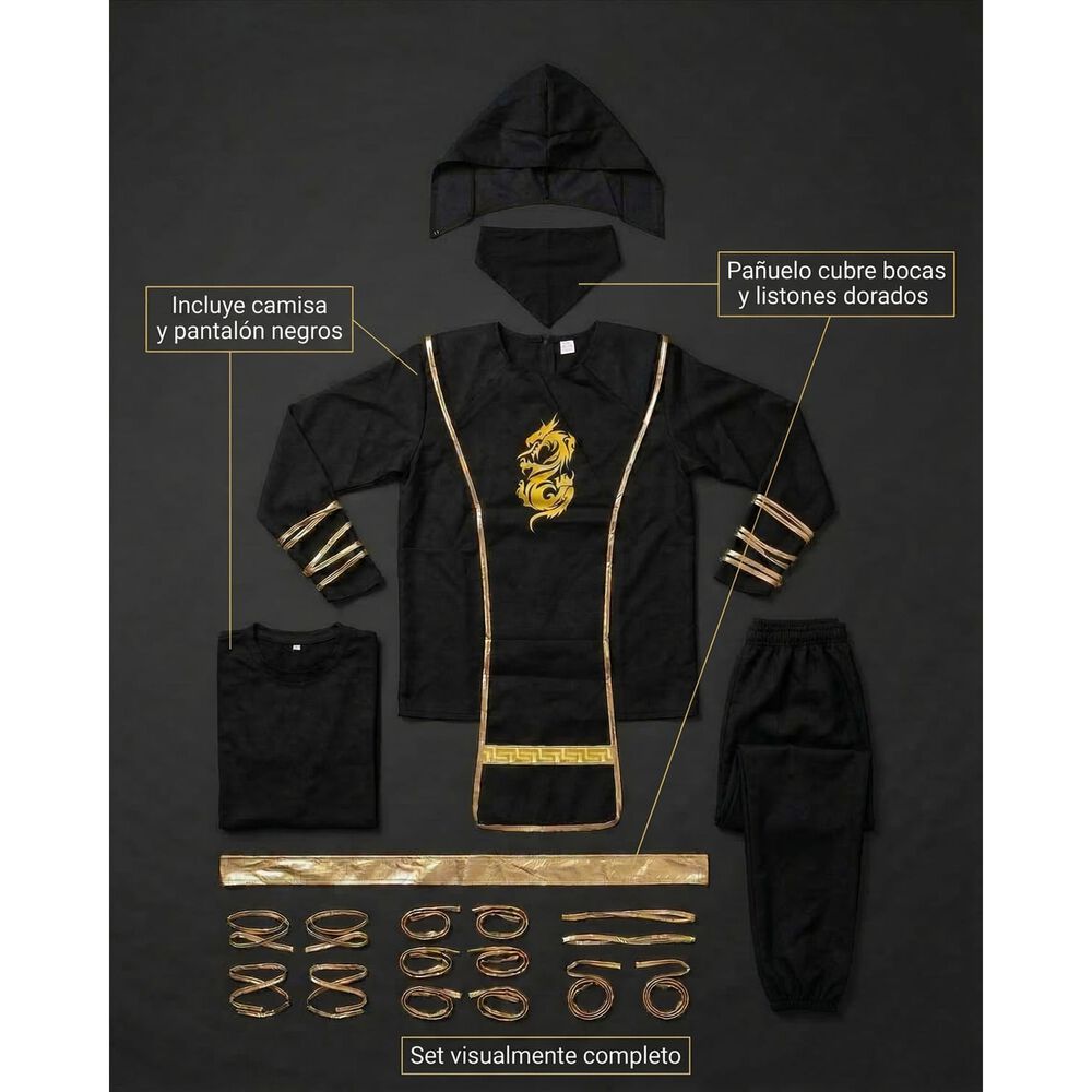 Disfraz Premium Ninja Dragon Esqueleto Camuflaje Infantil image number 27.0
