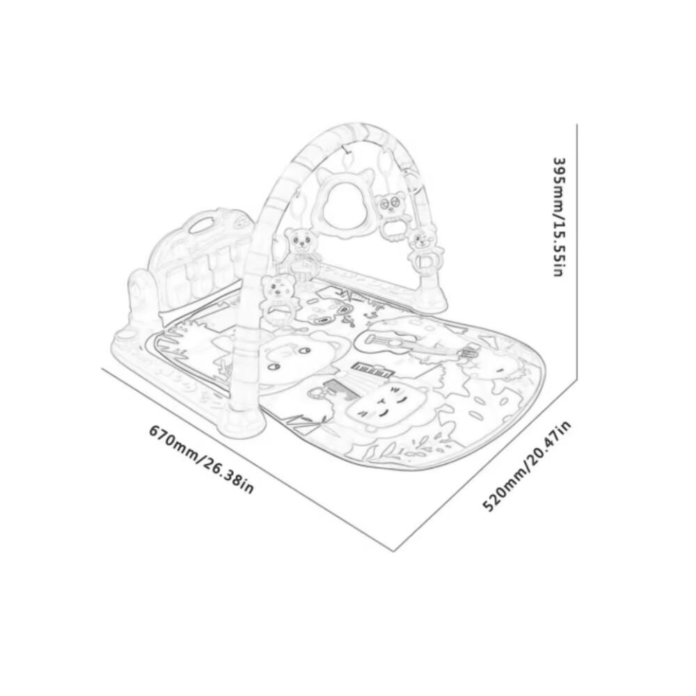 Gimnasio Fitnes Piano Alfombrilla Multifuncional Para Gatear image number 4.0