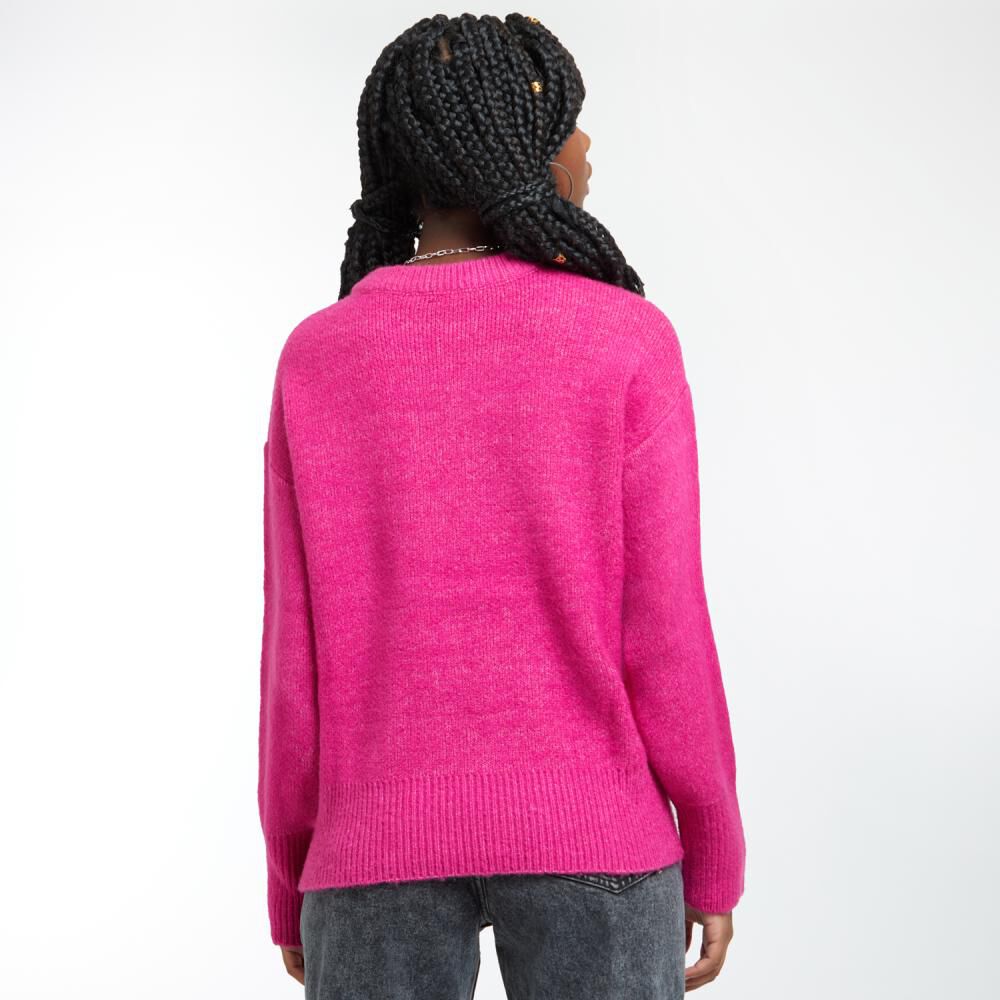 Sweater Liso Color Regular Cuello Redondo Mujer Rolly Go