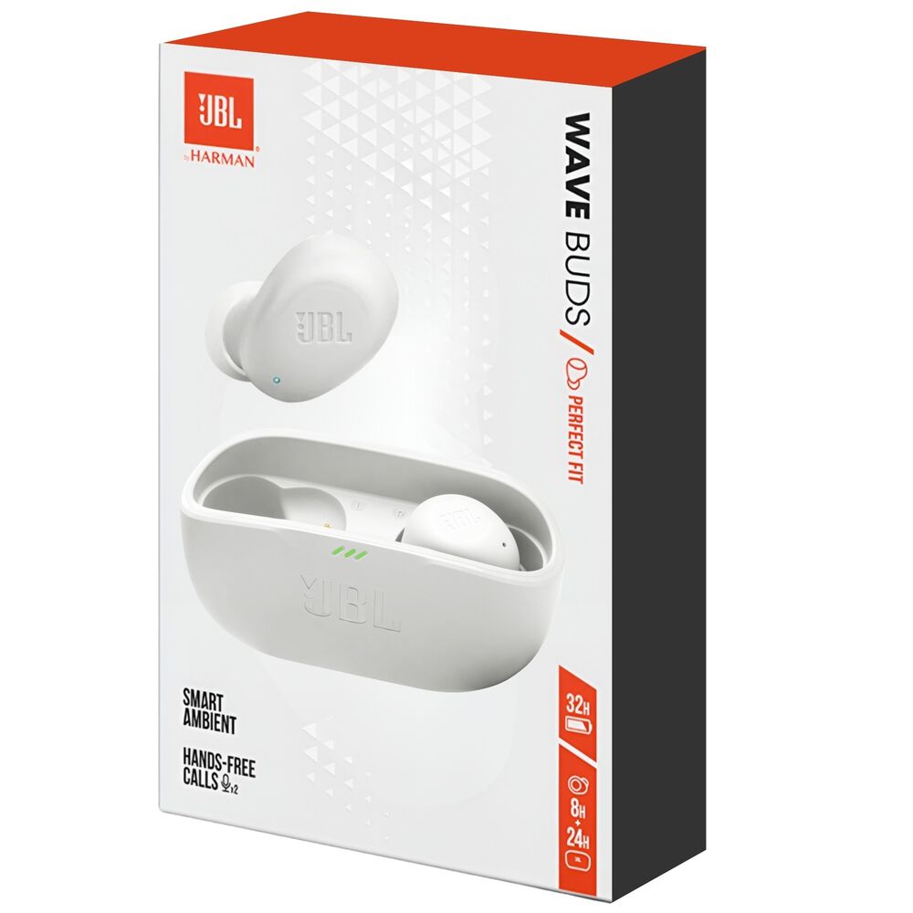 Audífonos Jbl Bluetooth Tws Wave Buds Autonomía De 32h White image number 10.0