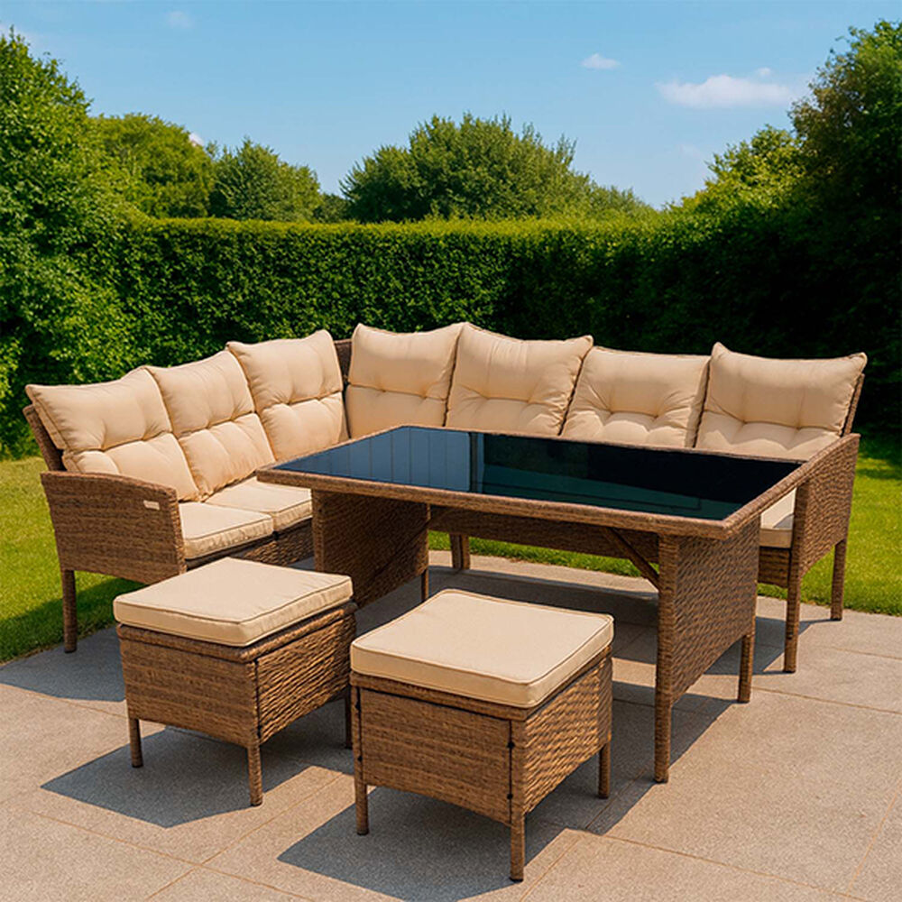 Juego De Comedor Terraza 7 Personas Capri Café image number 1.0