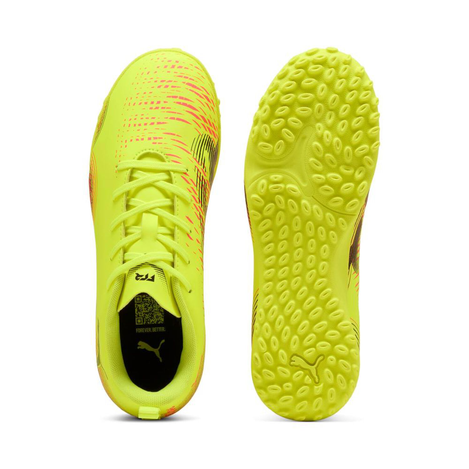 Zapatilla F&uacute;tbol Unisex Puma Future 8 Play Tt Jr Amarillo image number 4.0