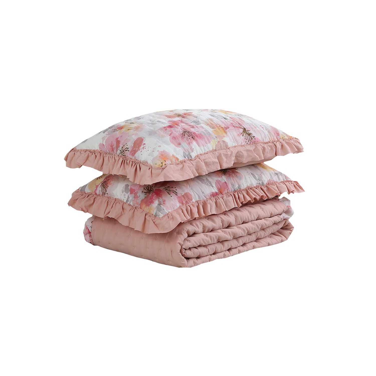 Quilt Andes Ruffles Rosa 2 Plazas image number 1.0
