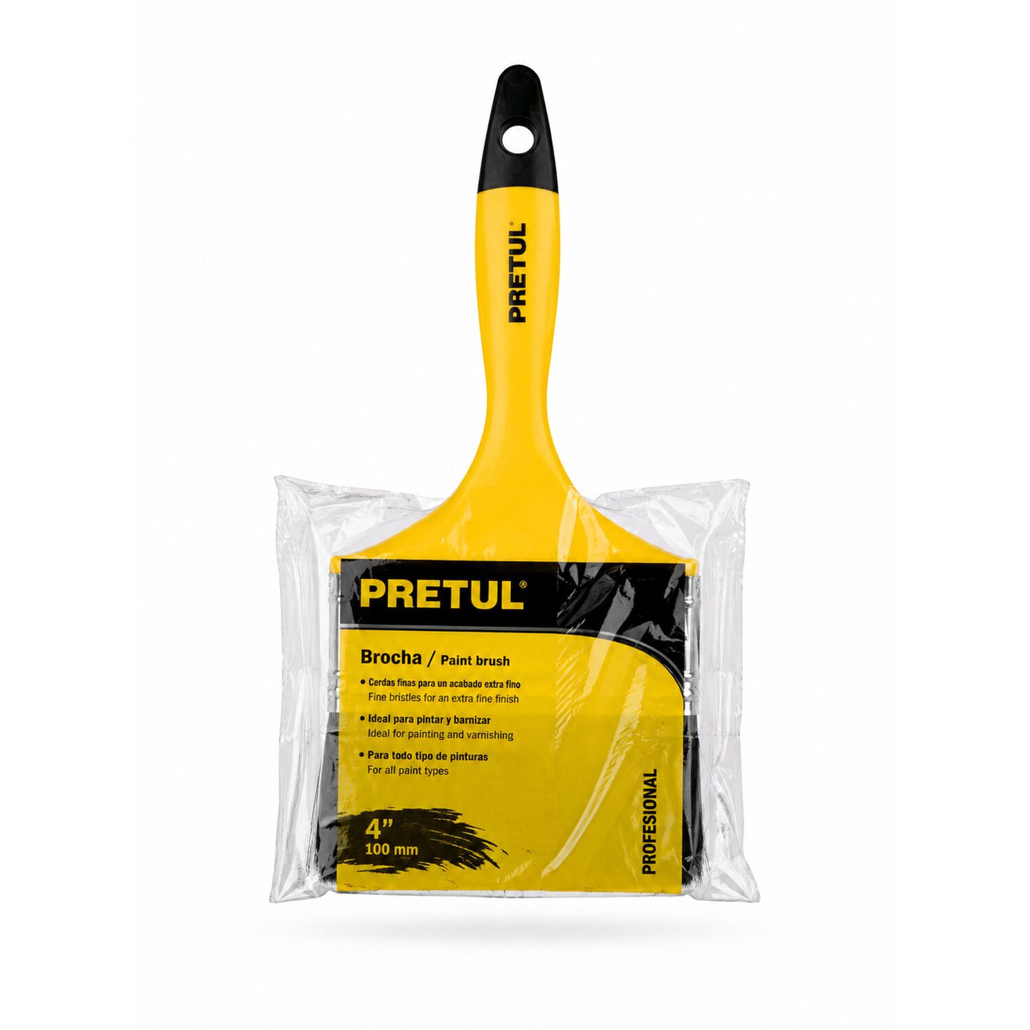 Brocha Para Pintar Ultraresistente 4(10cm) Pretul (truper) image number 2.0