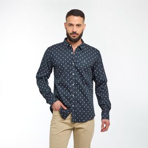 Camisa Slim Fit Manga Larga Hombre Az Black