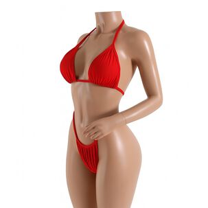 Traje De Ba&ntilde;o Bikinis Con Push-up Triangular Tiro Alto Mujer