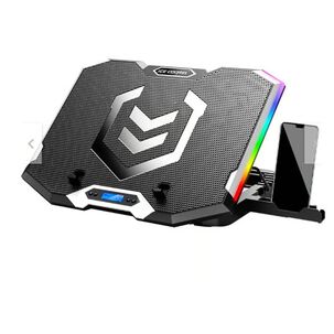 Base Ventilador Notebook Enfriador 6 Vent Rgb 14-17 Pulgadas