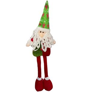Pack 2 Mu&ntilde;ecos Patas Largas Mu&ntilde;eco De Nieve Y Santa Claus