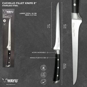 Cuchillo Filetero Wayu 20 Cm/wayu Fillet Knife 8 Pulgadas