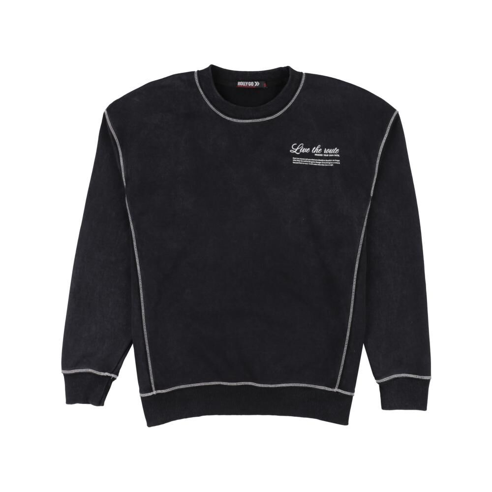 Polerón Liso Slim Cuello Redondo Hombre Rolly Go image number 0.0