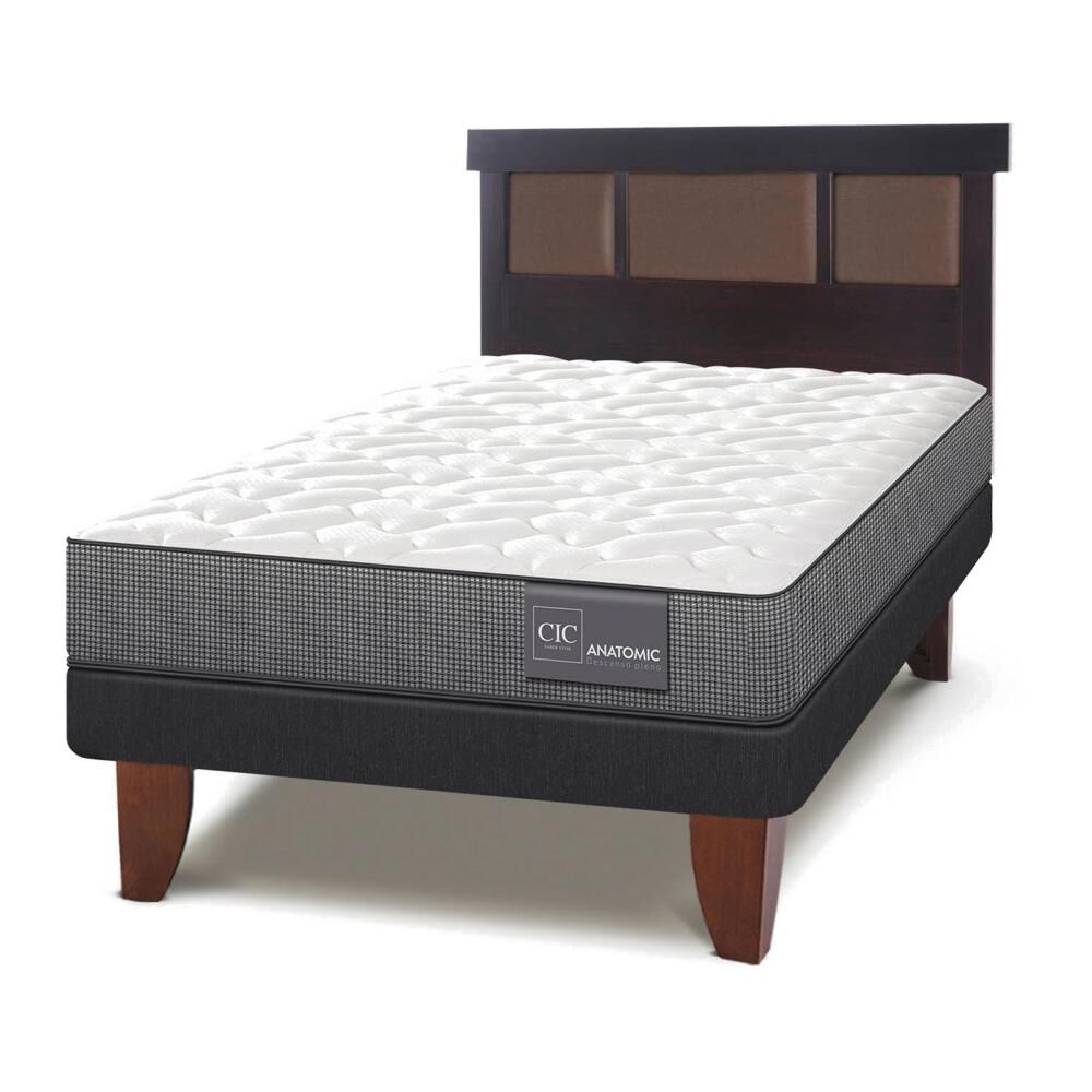 Cama Europea Cic Anatomic / 1.5 Plazas / Base Normal + Respaldo image number 2.0
