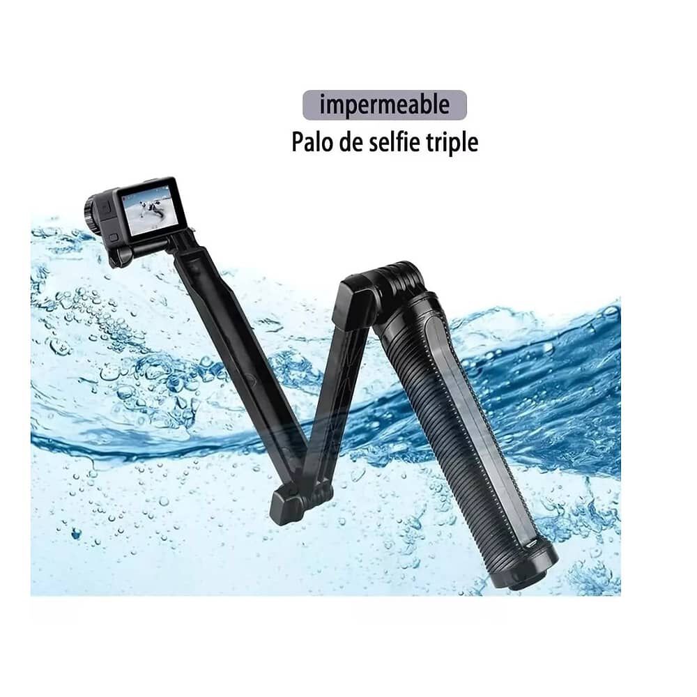 Baston Selfie 3en1 Way + Tr&iacute;pode Plegable Para Go Pro 12 11 image number 3.0