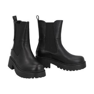 Botin Mujer Negro Plataforma Cora 21 Police