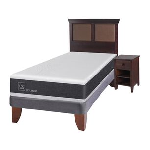 Cama Europea Cic Ortopedic / 1.5 Plazas / Base Normal + Set De Maderas