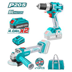 Kit Taladro De Impacto Y Esmeril Total