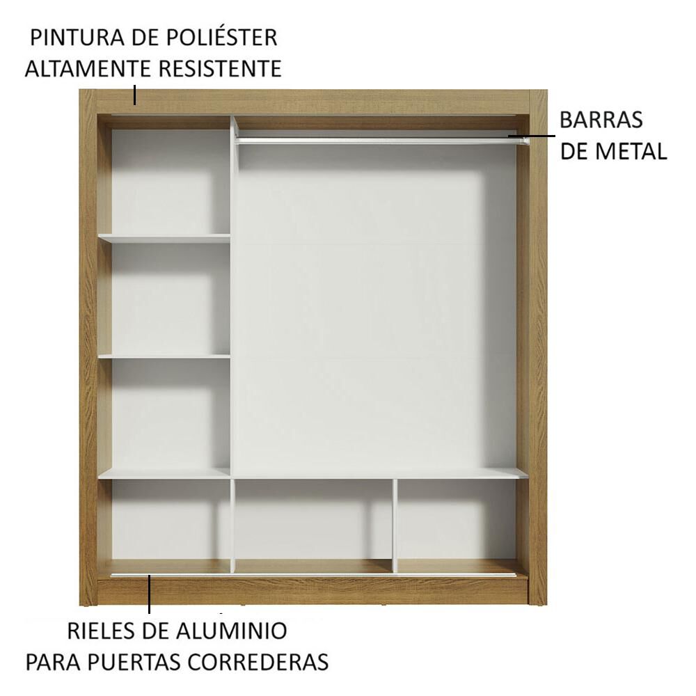 Cl&oacute;set Vekkahome Monaco / 3 Puertas image number 7.0